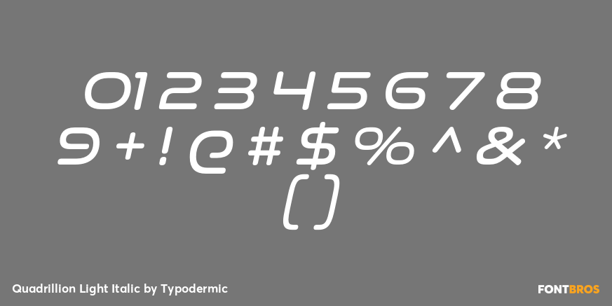 Quadrillion Light Italic Font Poster #4