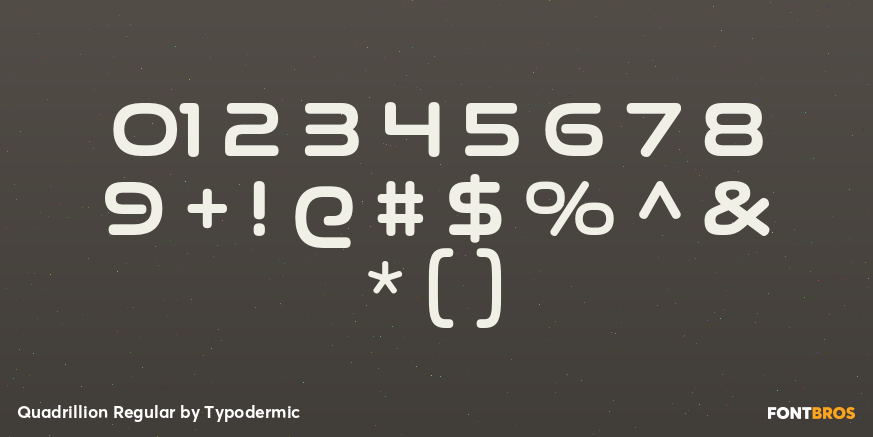 Quadrillion Regular Font Poster #1