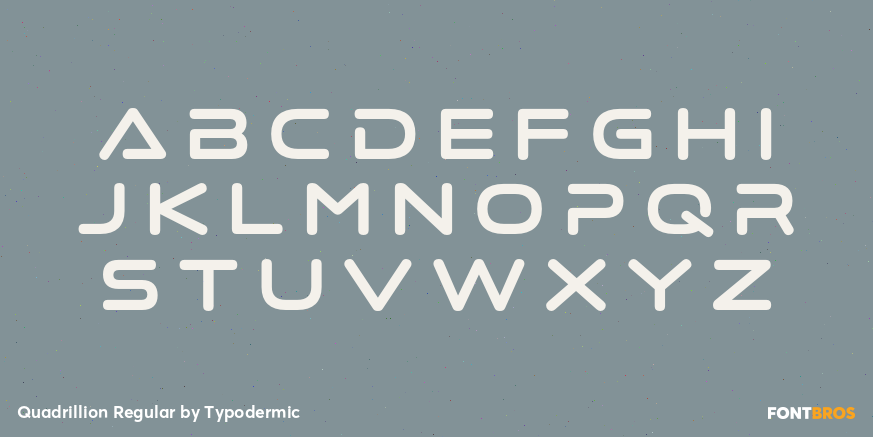 Quadrillion Regular Font Poster #1