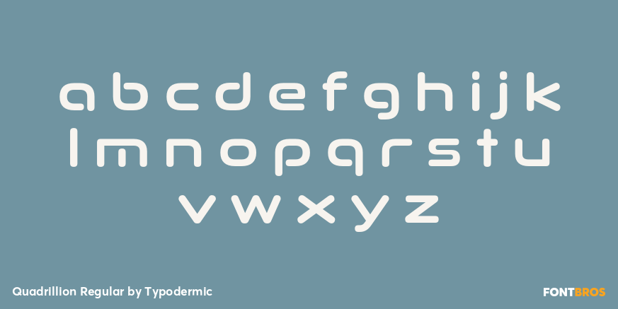 Quadrillion Regular Font Poster #1