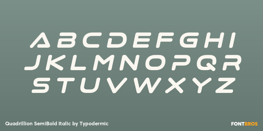 Quadrillion SemiBold Italic Font Poster #2