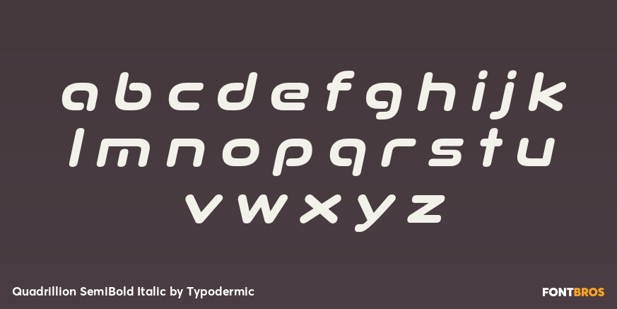 Quadrillion SemiBold Italic Font Poster #3
