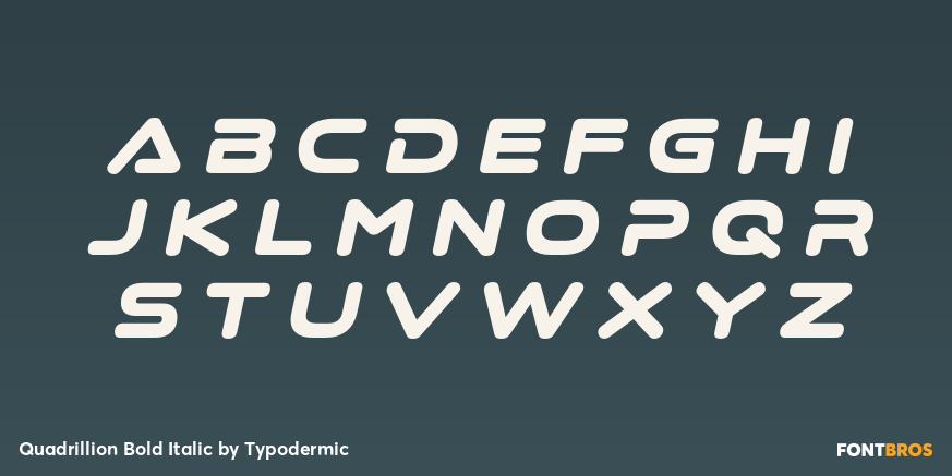 Quadrillion Bold Italic Font Poster #2