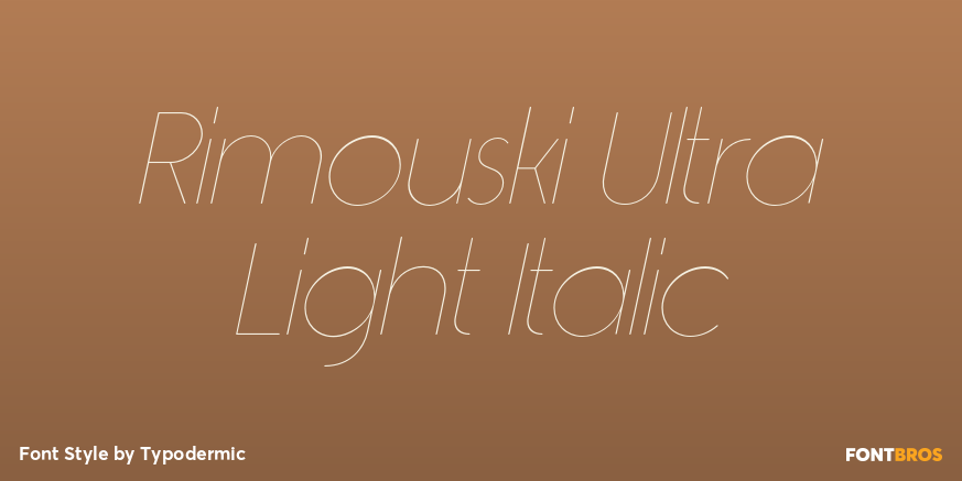 Rimouski Ultra Light Italic Poster