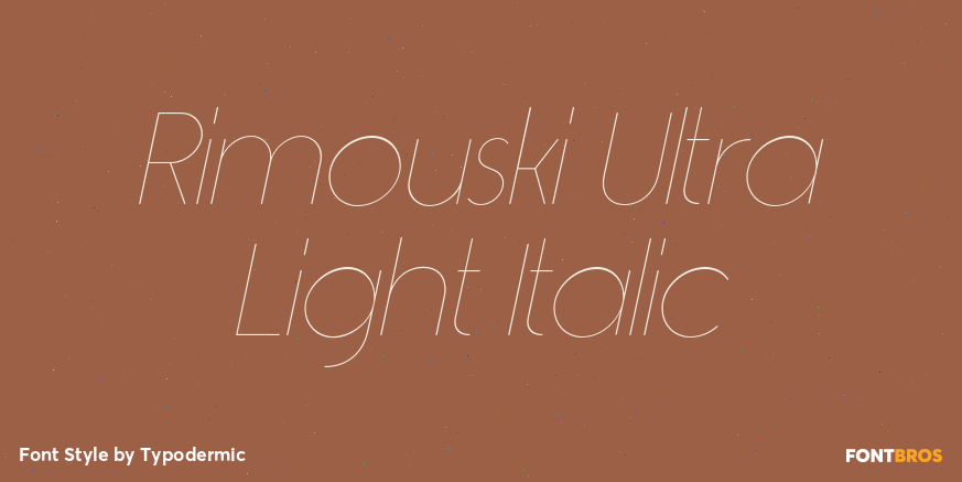 Rimouski Ultra Light Italic Poster