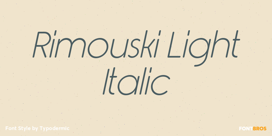 Rimouski Light Italic Poster