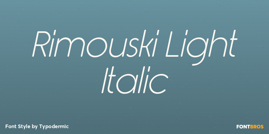 Rimouski Light Italic Poster