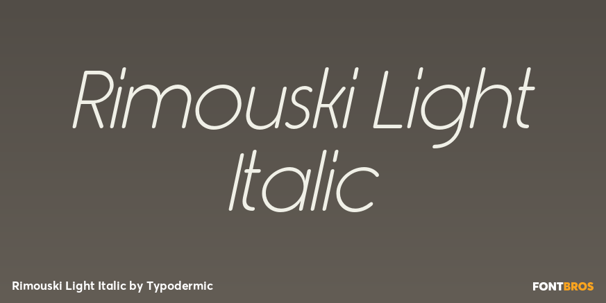Rimouski Light Italic Poster