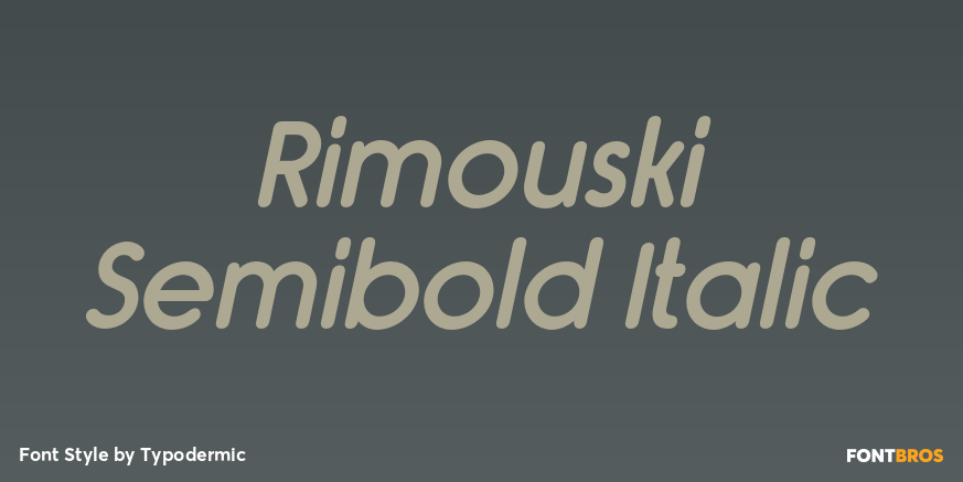 Rimouski Semibold Italic Poster