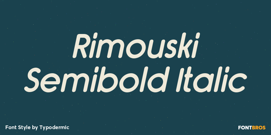 Rimouski Semibold Italic Poster