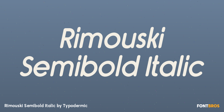 Rimouski Semibold Italic Poster