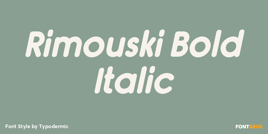 Rimouski Bold Italic Poster