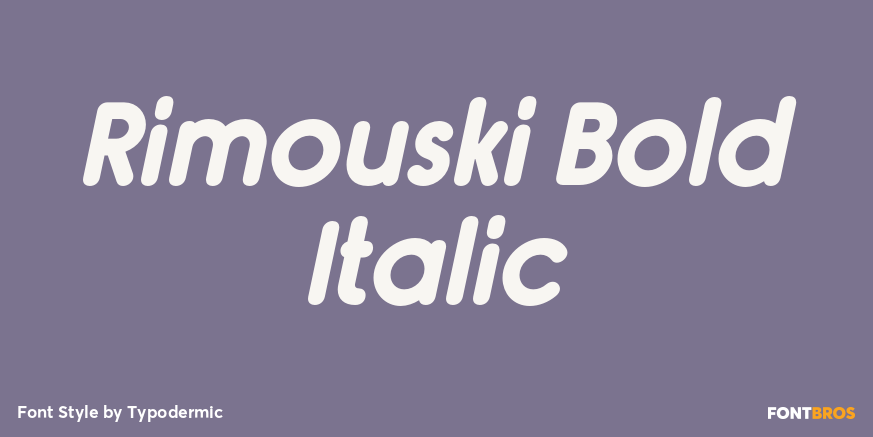 Rimouski Bold Italic Poster
