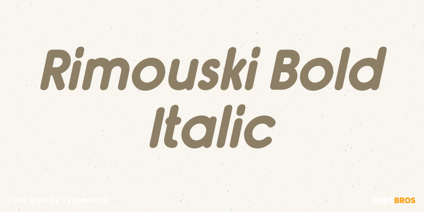 Rimouski Bold Italic Poster