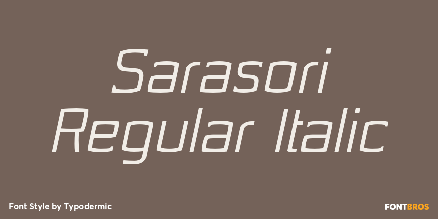 Sarasori Regular Italic Font Poster #1