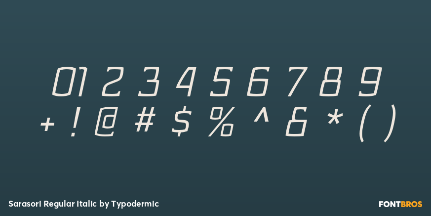 Sarasori Regular Italic Font Poster #1