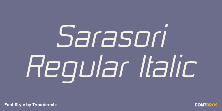 Sarasori Regular Italic Font Poster #1