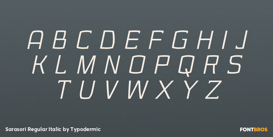 Sarasori Regular Italic Font Poster #2