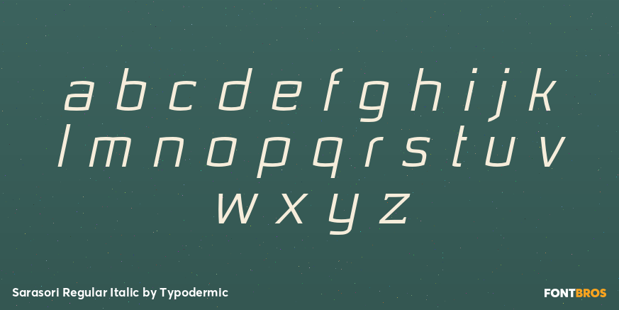 Sarasori Regular Italic Font Poster #3