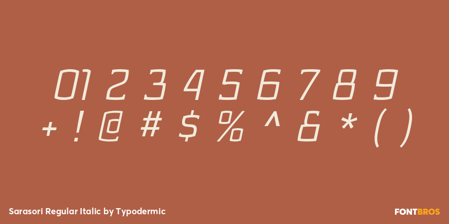 Sarasori Regular Italic Font Poster #4