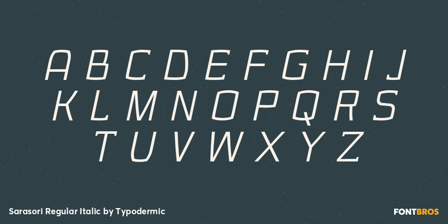 Sarasori Regular Italic Font Poster #1