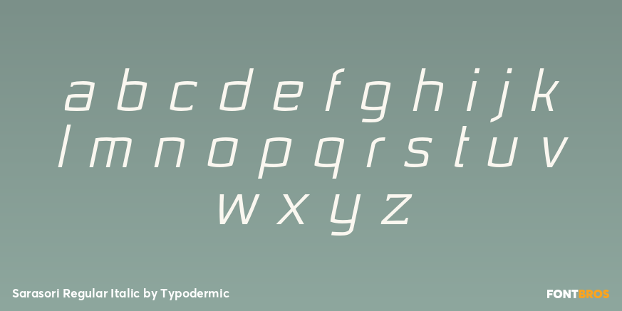Sarasori Regular Italic Font Poster #1