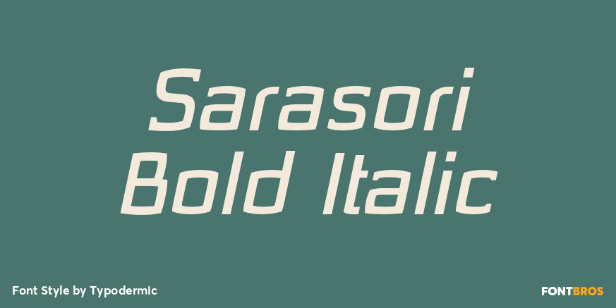 Sarasori Bold Italic Font Poster #1