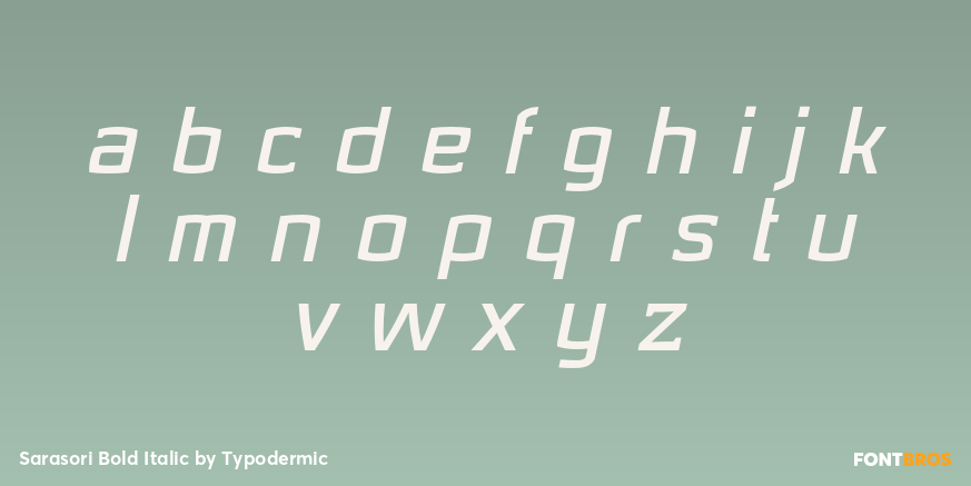Sarasori Bold Italic Font Poster #3
