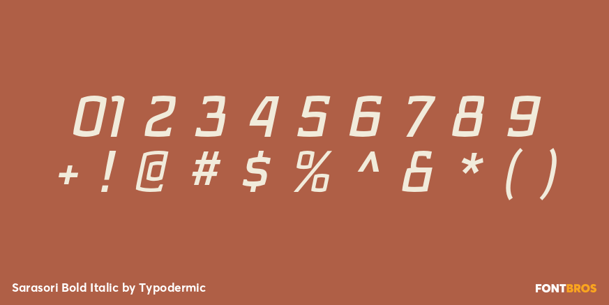Sarasori Bold Italic Font Poster #4