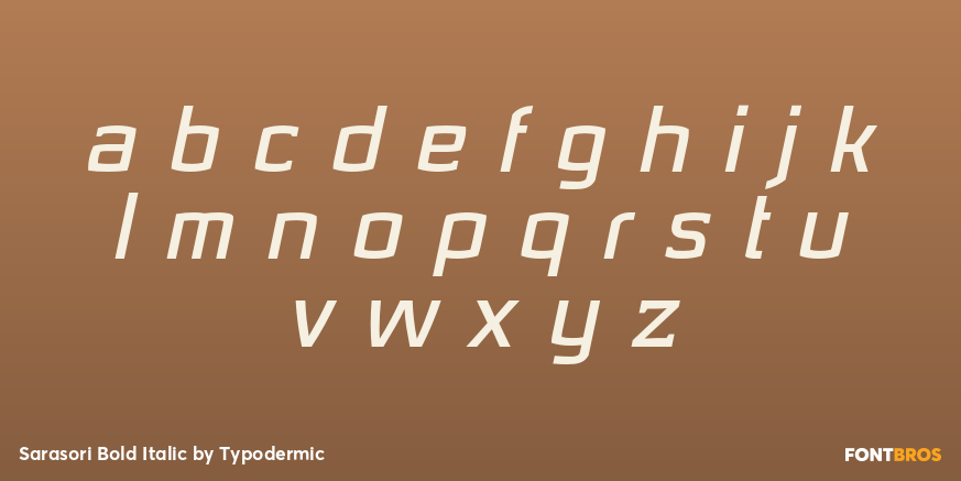 Sarasori Bold Italic Font Poster #1