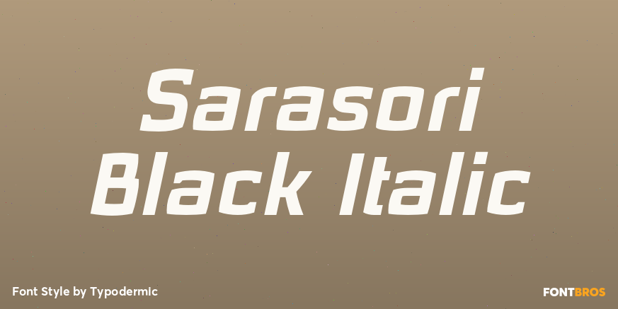 Sarasori Black Italic Font Poster #1