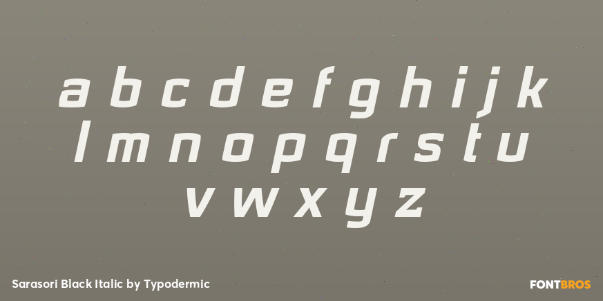 Sarasori Black Italic Font Poster #3