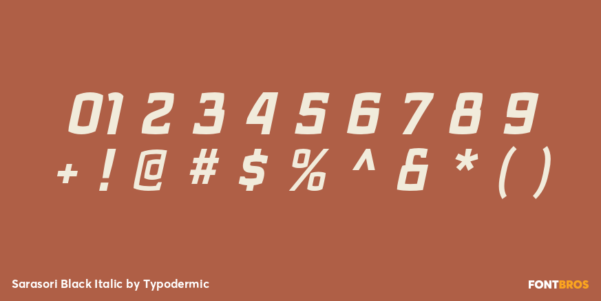 Sarasori Black Italic Font Poster #4