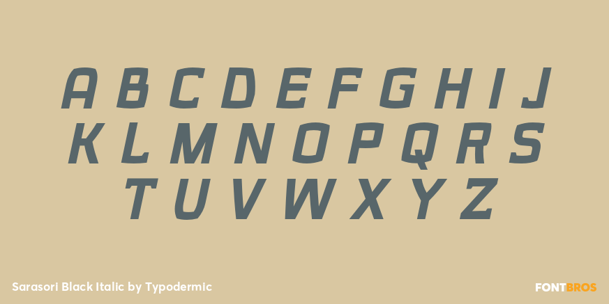 Sarasori Black Italic Font Poster #1