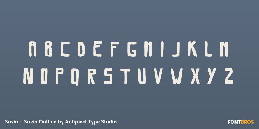 Savia + Savia Outline Font Poster #2