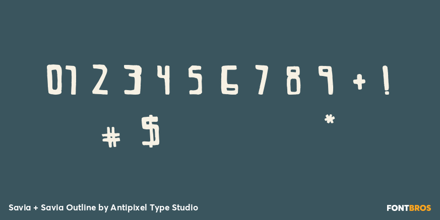 Savia + Savia Outline Font Poster #4
