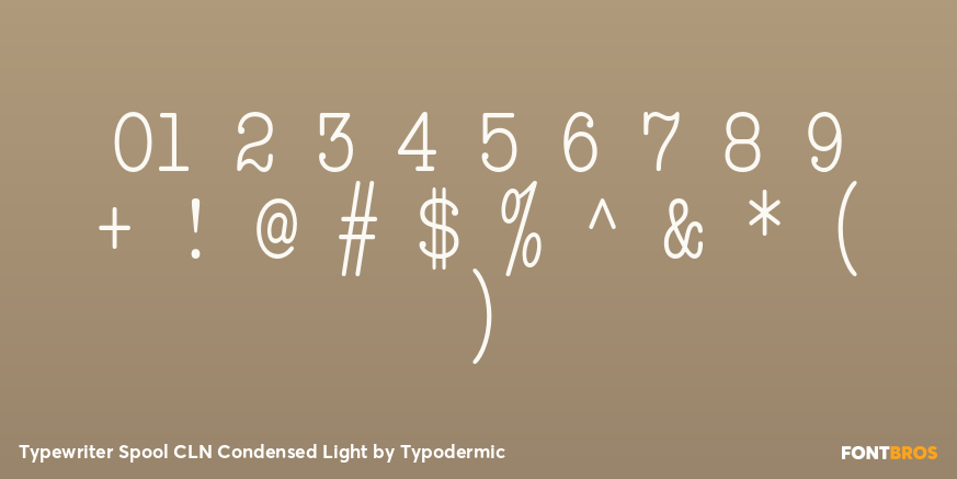 Typewriter Spool CLN Condensed Light Font Poster #4