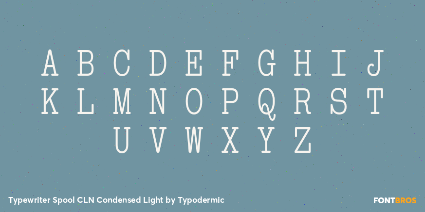 Typewriter Spool CLN Condensed Light Font Poster #1