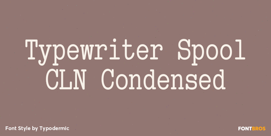 Typewriter Spool CLN Condensed Font Poster #1