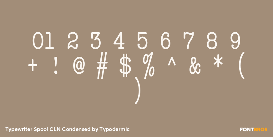 Typewriter Spool CLN Condensed Font Poster #4