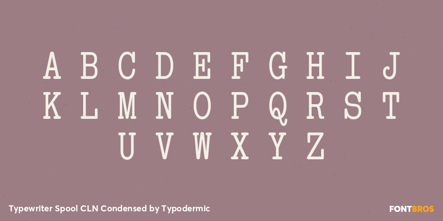 Typewriter Spool CLN Condensed Font Poster #1