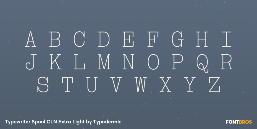 Typewriter Spool CLN Extra Light Font Poster #2