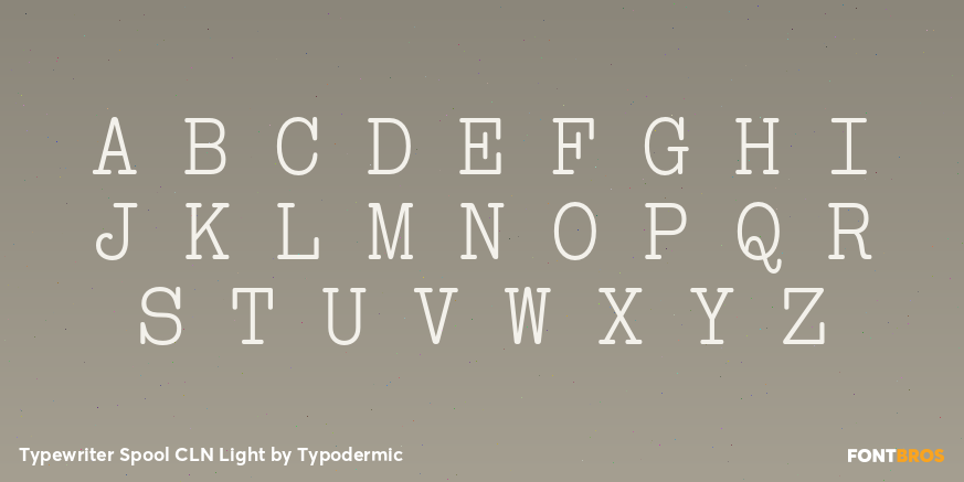 Typewriter Spool CLN Light Font Poster #2