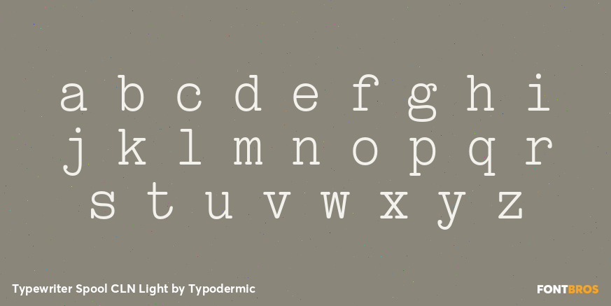 Typewriter Spool CLN Light Font Poster #3