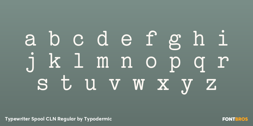 Typewriter Spool CLN Regular Font Poster #3