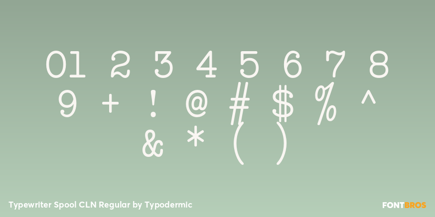 Typewriter Spool CLN Regular Font Poster #4