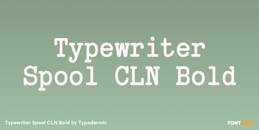Typewriter Spool CLN Bold Font Poster #1