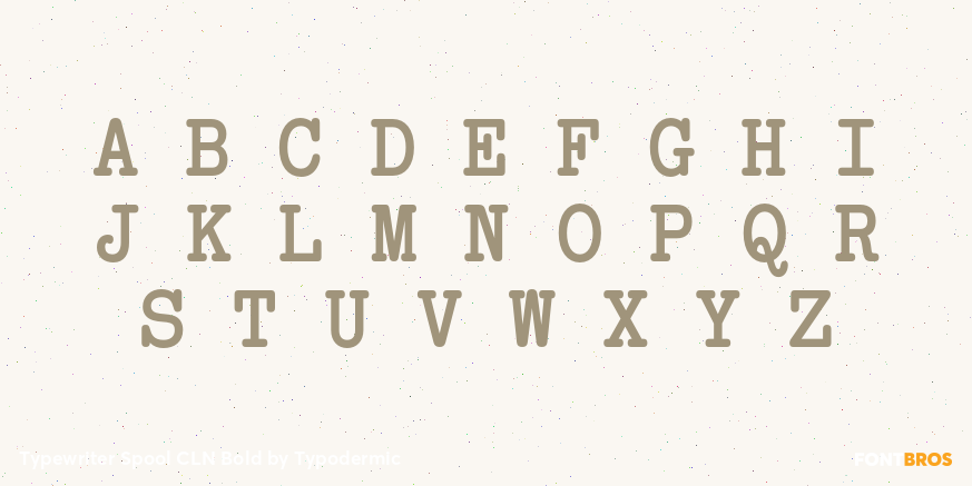 Typewriter Spool CLN Bold Font Poster #2