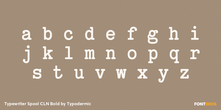 Typewriter Spool CLN Bold Font Poster #3