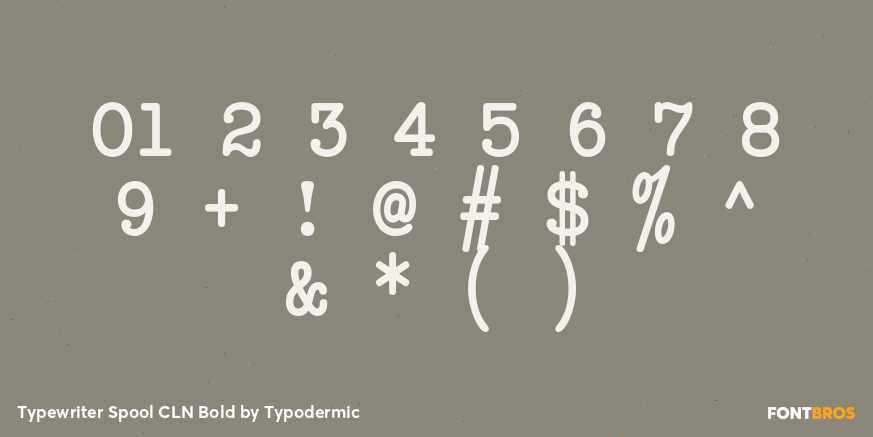 Typewriter Spool CLN Bold Font Poster #4